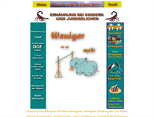 Tablet Screenshot of ernaehrung-fuer-kids.de